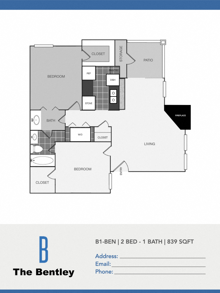 The Bentley B1 Floor Plan